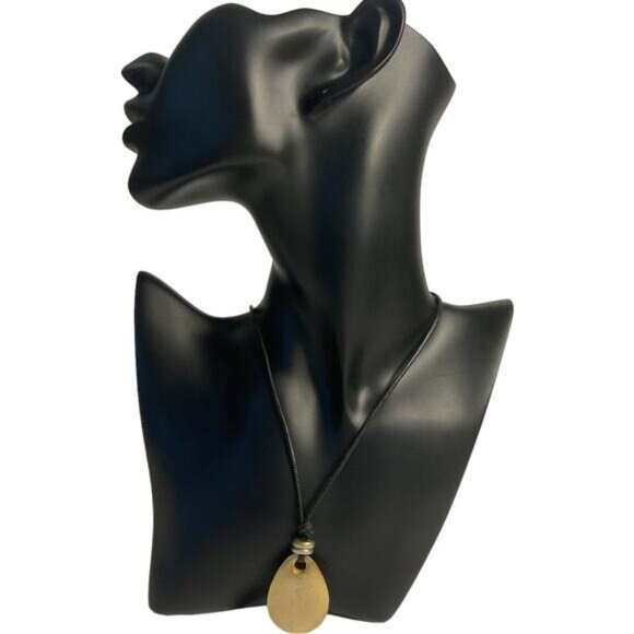 Handcrafted Metal Teardrop Pendant Necklace - Picture 1 of 5